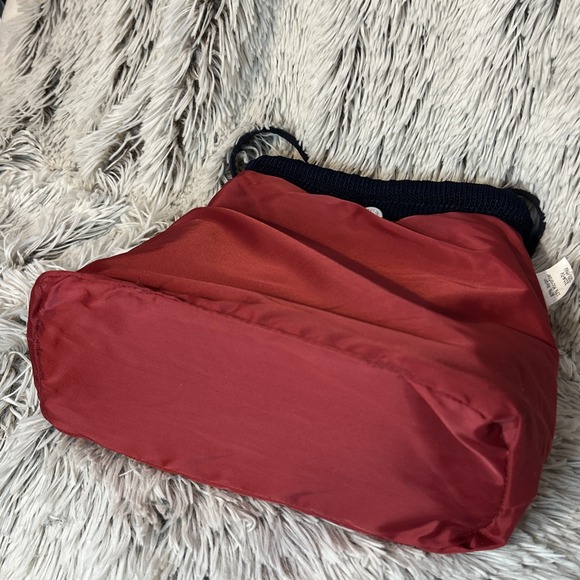 THE SAK Elliott Lucca Navy Crochet Bag Double Handle Lightweight Packable Lined - Picture 11 of 12